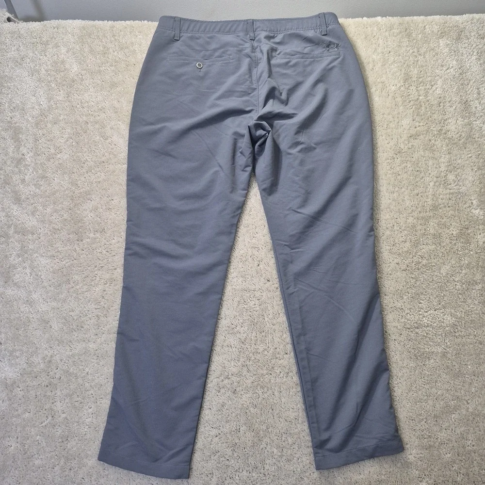 Under Armour Golf Pants Mens 38x32 Gray Straight Match Play Performance Chino